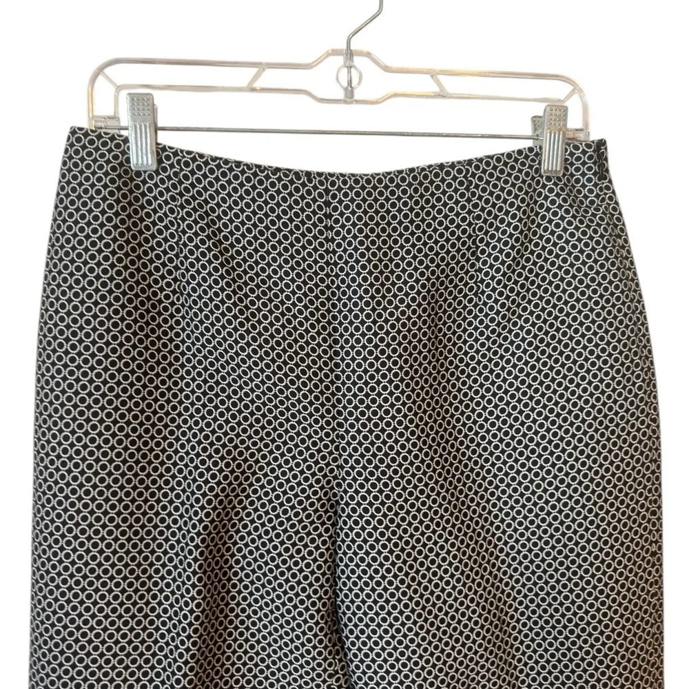 Talbots Women's Black Patterned Fully Lined Pants Size 8/PETITE       BIN#2